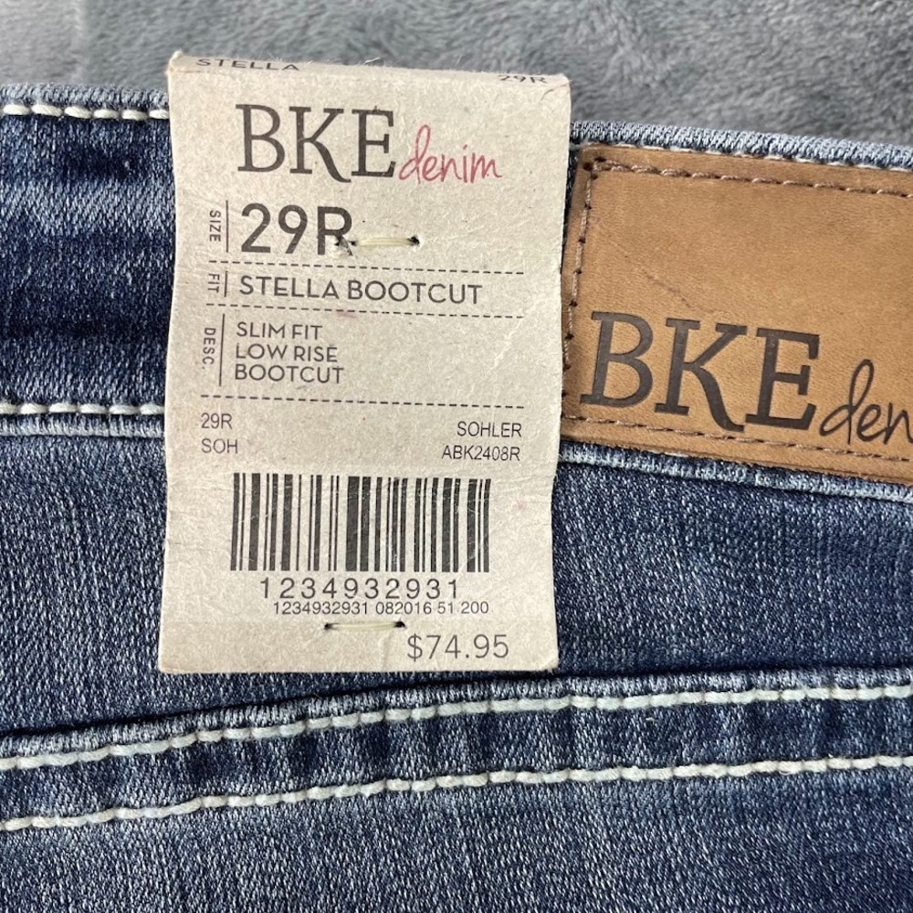 BKE Stella Low Rise Slim Fit Bootcut Womens Denim Jeans Sz 29R (29x31) NWT - Picture 2 of 6